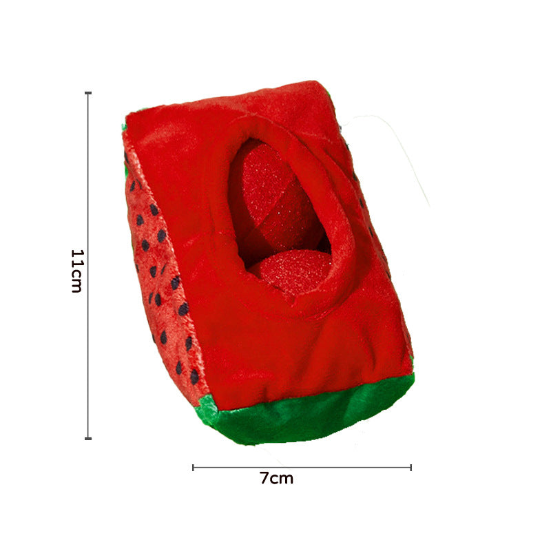 Juguete para perros, bola elástica, sonido fuerte de papel, aguacate, sandía, plátano