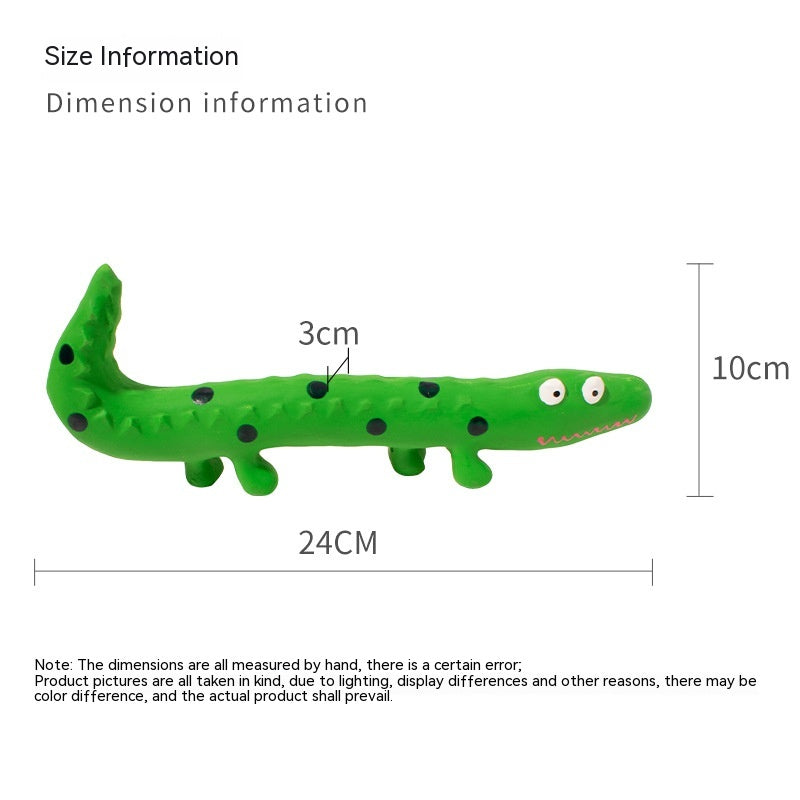 Juguete para perros molar resistente a mordeduras de lagarto de látex para mascotas