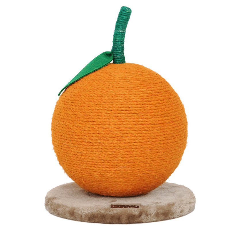 Jouet à fruits grimpants pour chat en forme de cerise orange