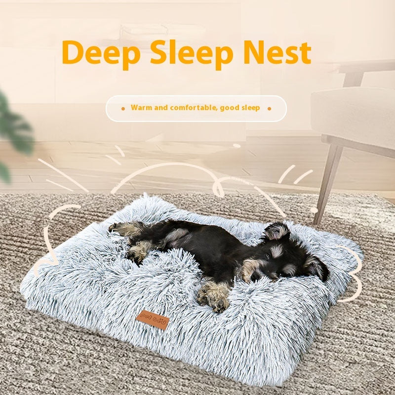 Autumn And Winter Thick Warm Pet Cushion Mat Cat Kennel Breathable Comfortable Plush Mattress Special