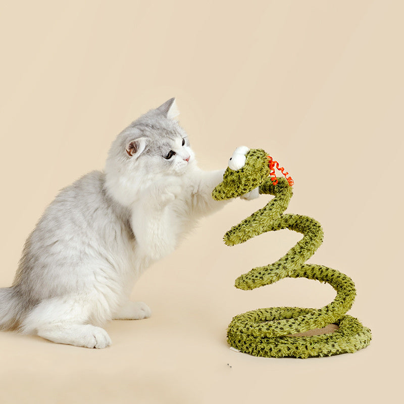 Palo de juguete para gatos con forma de serpiente, juguete para gatos, artefacto para gatos, suministros para gatos, palo largo con plumas para aliviar el aburrimiento