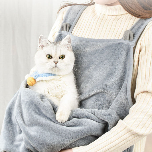 Touchez le chat vêtements animaux tablier antiadhésif Anti-grippage doux en peluche Camisole chasuble pour animaux de compagnie