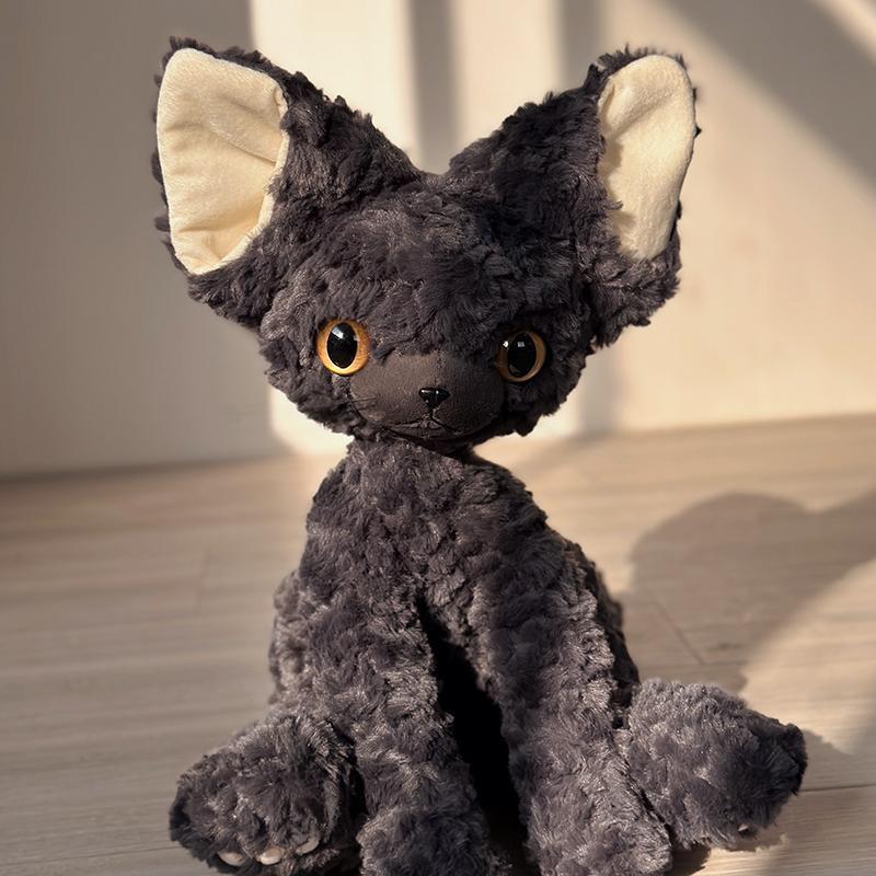 Juguetes de peluche de muñeca de gato rizado alemán