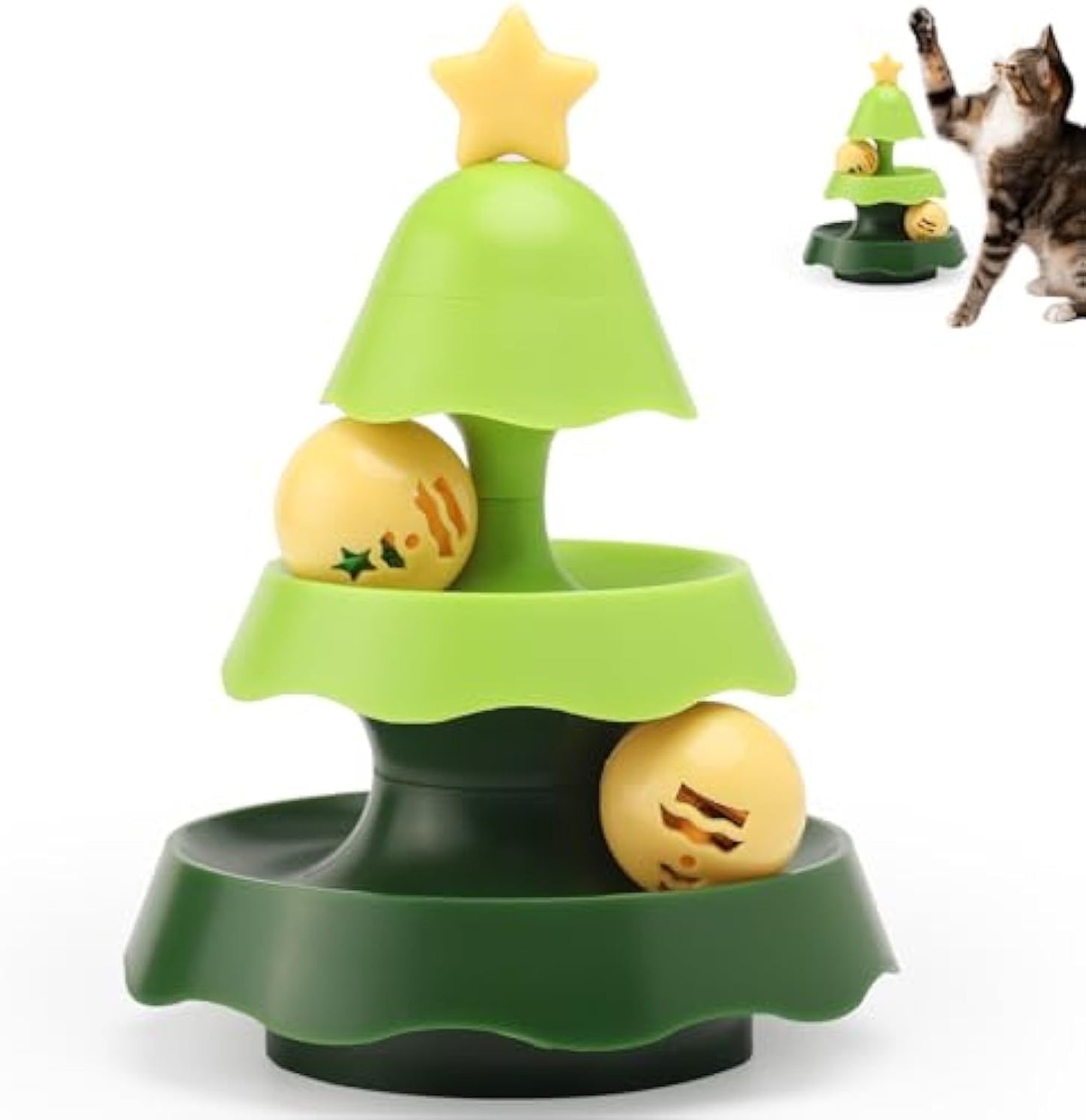 Jouet de piste avec boules d'herbe à chat Jouets pour chat Roller Track-2 en 1 Jouets d'herbe à chat pour chats avec boules de piste Puzzle interactif d'exercice physique mental pour chaton Jouets pour chaton