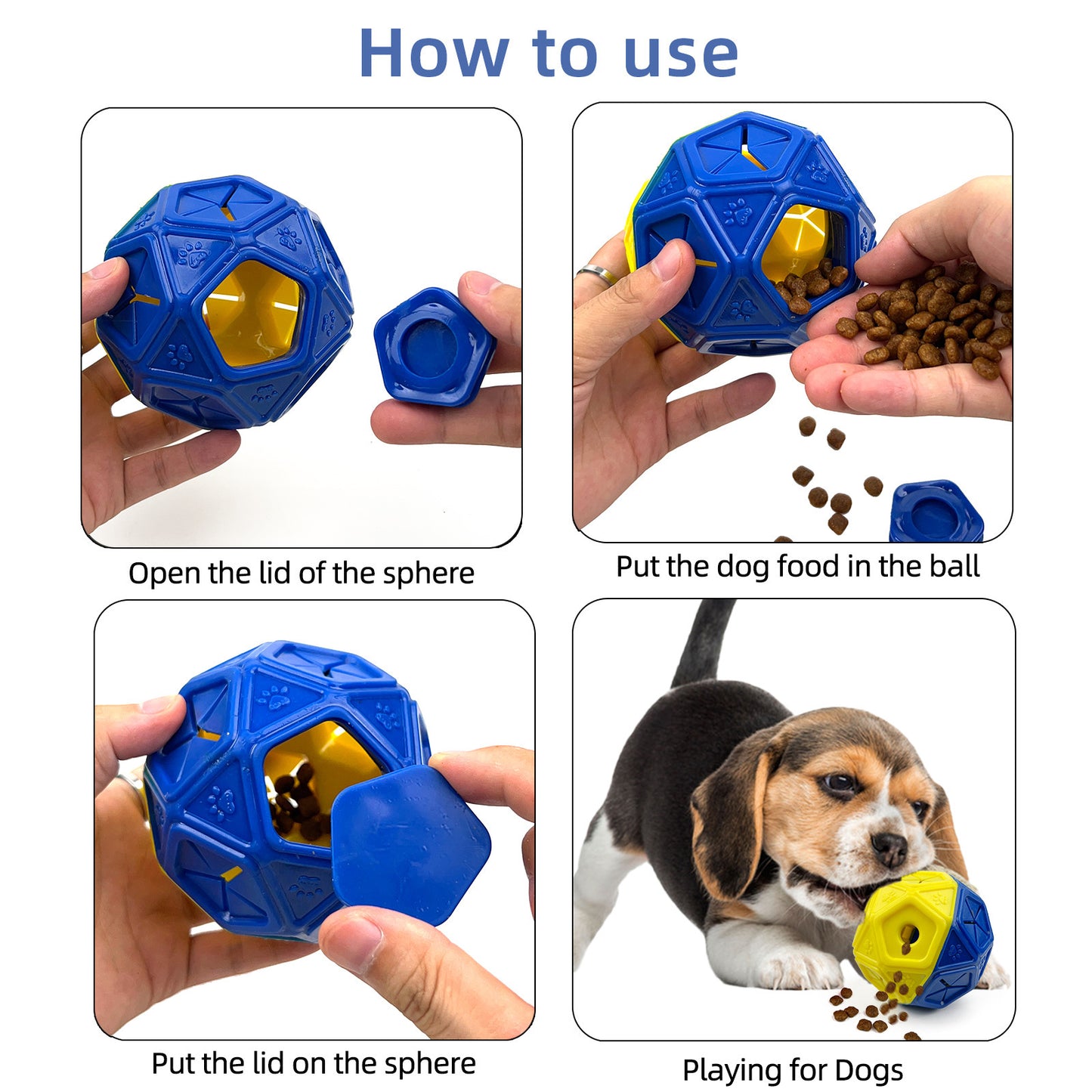 Dog And Pet Toy Ball Bite Resistant Leaking Food Ball Interactive Indoor And Outdoor Puzzle Hollow Ball