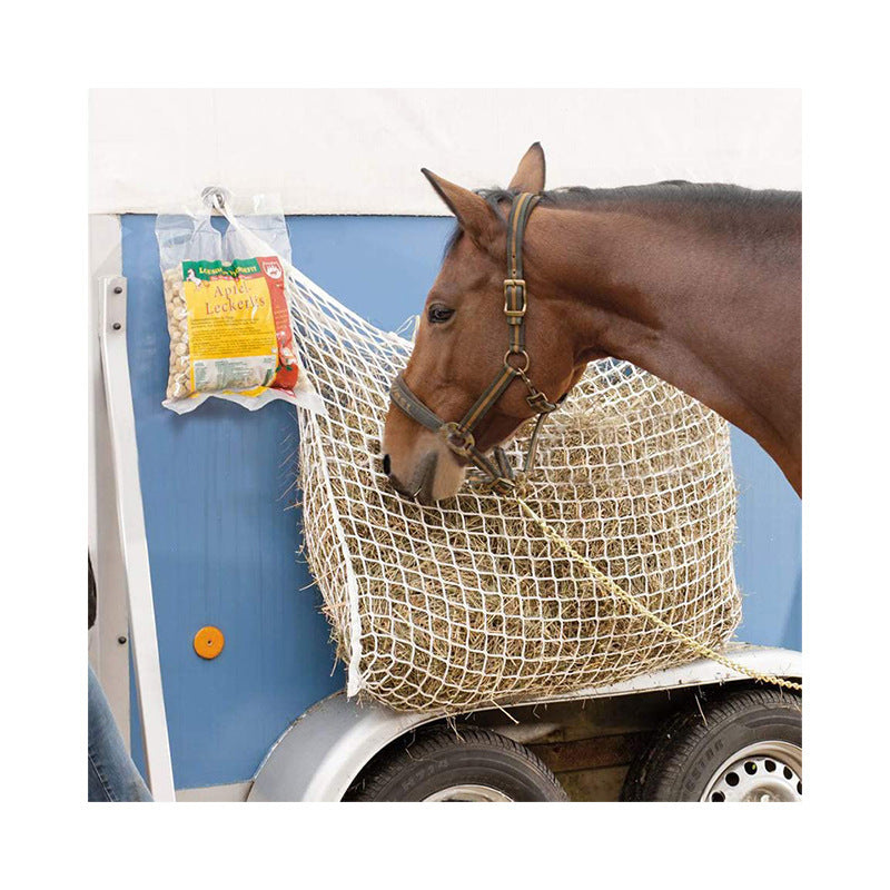 Sac d'alimentation suspendu pour chevaux avec grille tissée