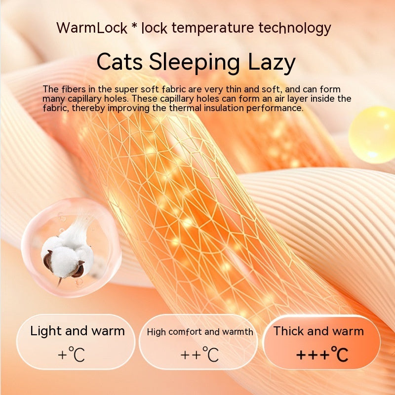 Winter Warm Thickened Persimmon Large Space Capacity Semi-enclosed Cat Nest