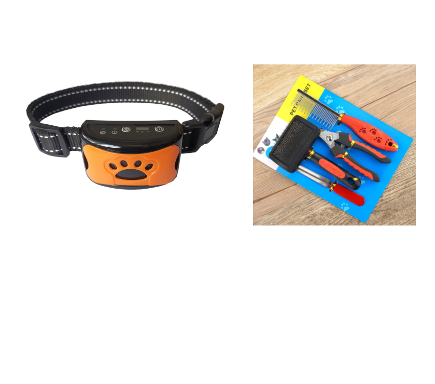 Collar de entrenamiento para perros, eléctrico, resistente al agua, Control remoto, recargable, entrenador para perros, supresor de ladridos con sonido de vibración de choque