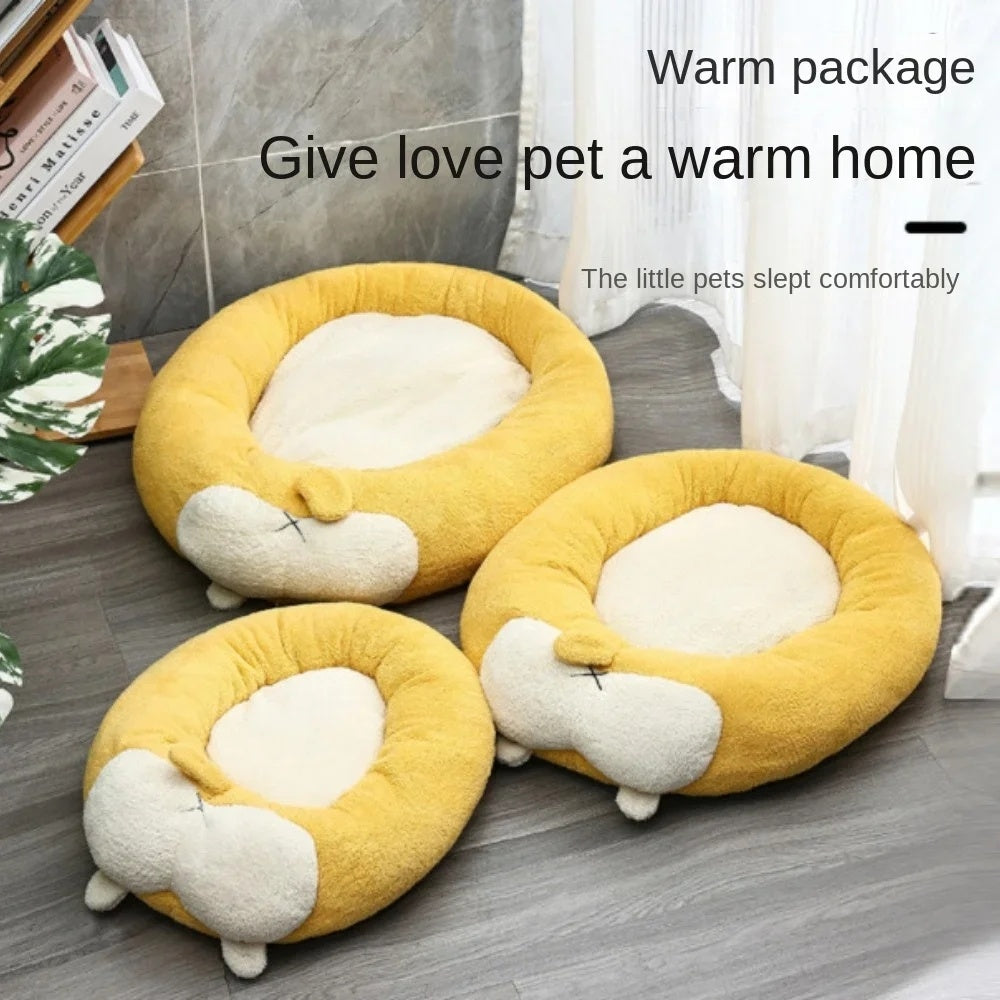 Cama con forma de Corgi para perros y gatos, caseta suave para mascotas, bonito nido para gatos, canasta para perros, sofá, tapete para dormir para cachorros, accesorios para mascotas