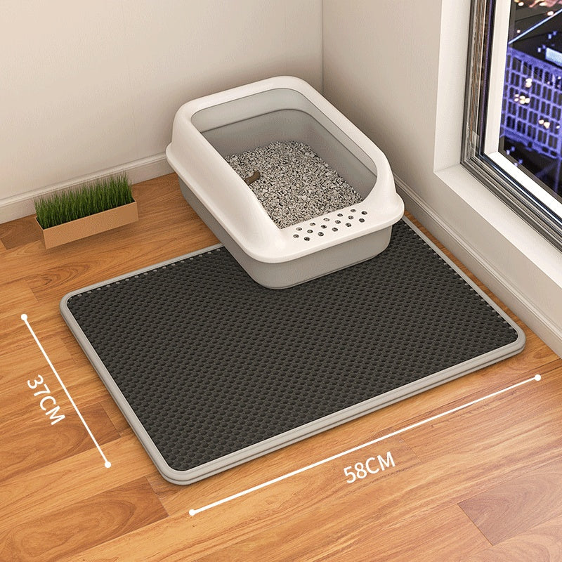 Tapis de litière pour chat double couche imperméable pour piège à urine, tapis de toilette antidérapant facile à nettoyer, tapis à gratter pour chat, grands tapis pour pieds 