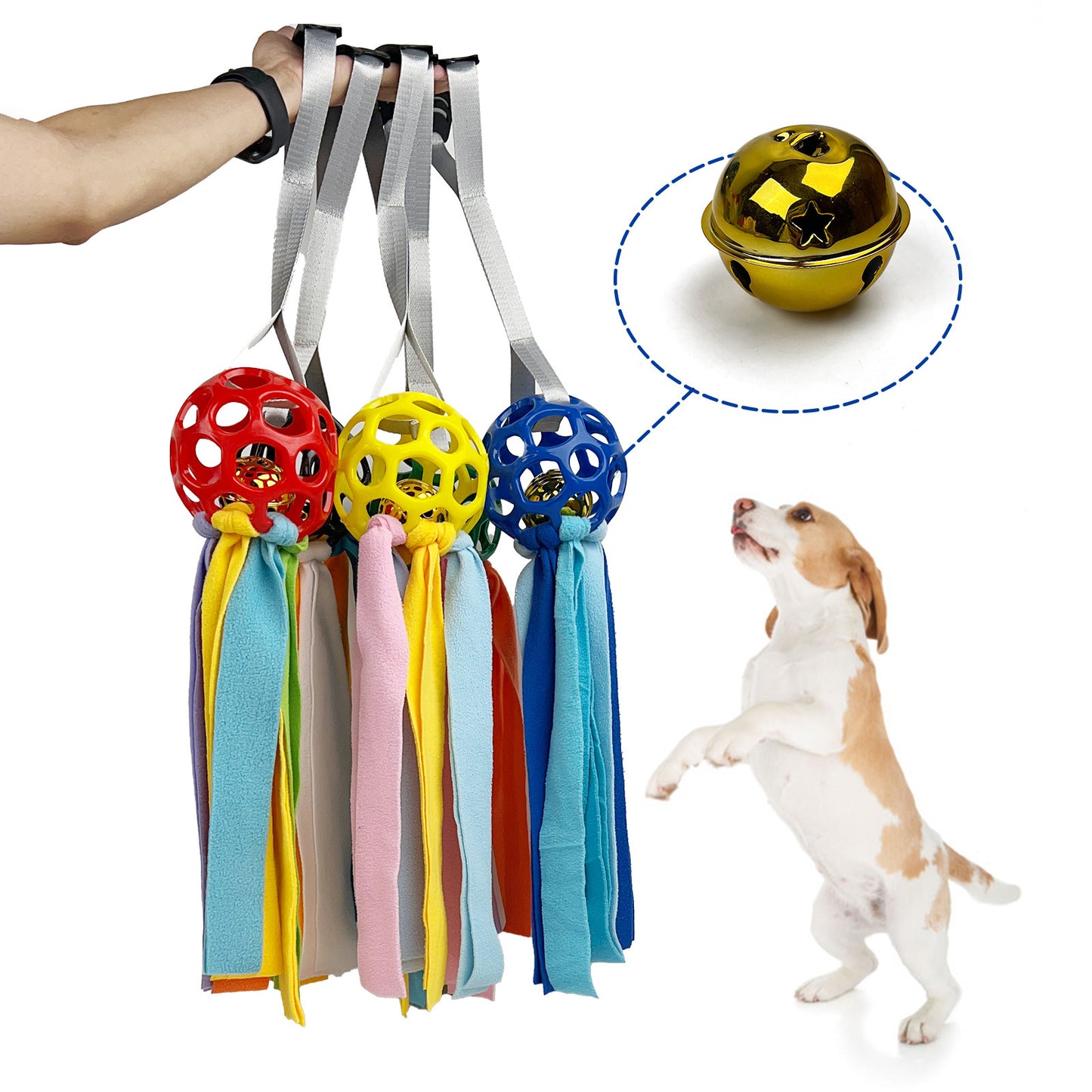 Interactive Toy Ball For Pets Hollow Ball With TPR Sound For Dogs And Cats Educational Bell Pet Toy