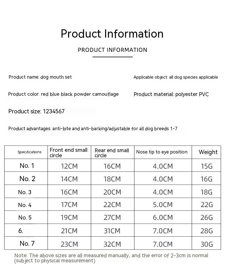 Couvercle de bouche de chien Anti-morsure, Anti-mutilation, bouchon d'écorce étanche