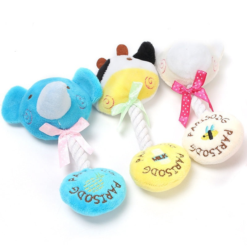 Animaux Fournitures pour animaux de compagnie Jouet vocal pour chien Jouets en peluche Vache Grenouille Jouet en corde pour animaux Résistant aux morsures Jouets pour animaux de compagnie Outil molaire pour animaux de compagnie