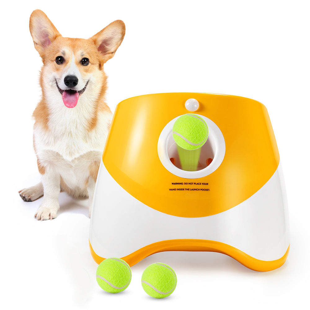 Máquina de lanzamiento automático para mascotas, pelota de juguete al aire libre, lanzador de tenis para perros, herramienta para caminar