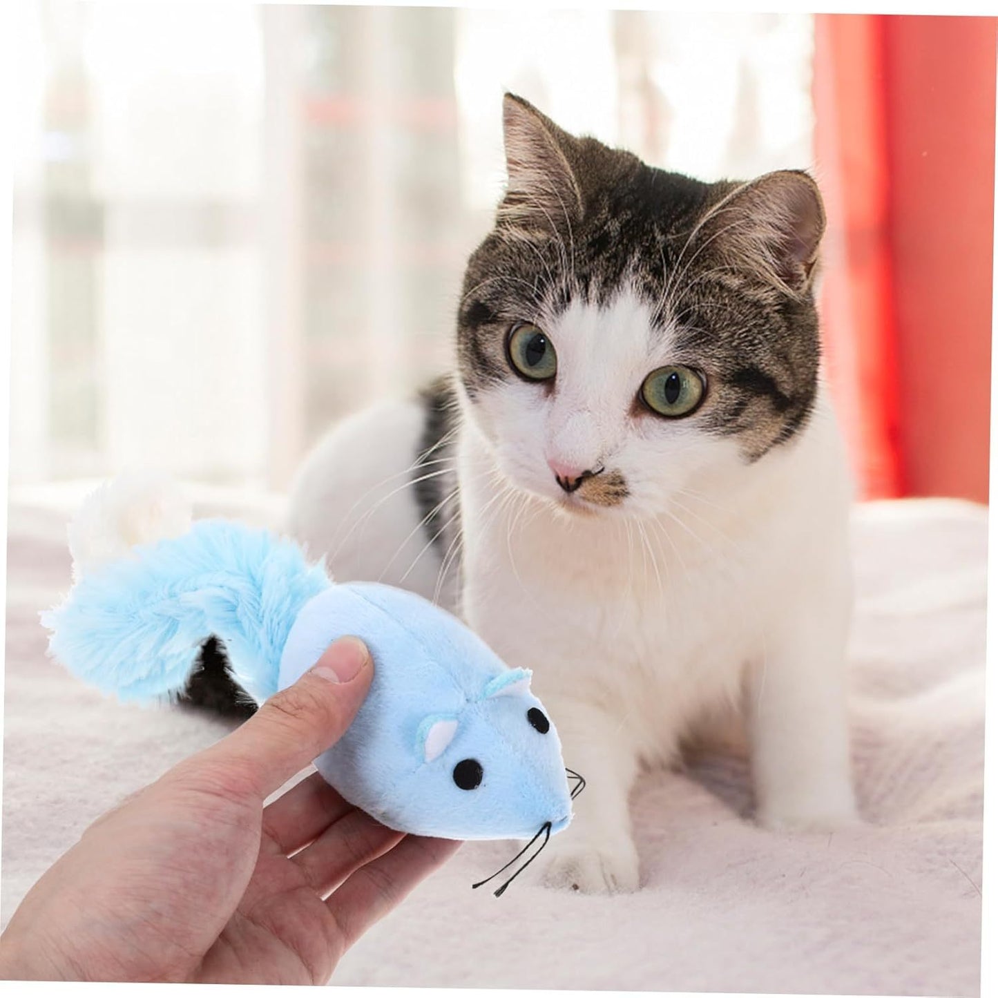 Cat Mice Toy Stuffed Cat Toys Stuffed Toy Mouse Pet Toys Cat Interactive Toys Mice Shape Kitten Toys Cat Biting Toys Indoor Cats Toys Chew Toys For Cats Long Tail Plush Self Play