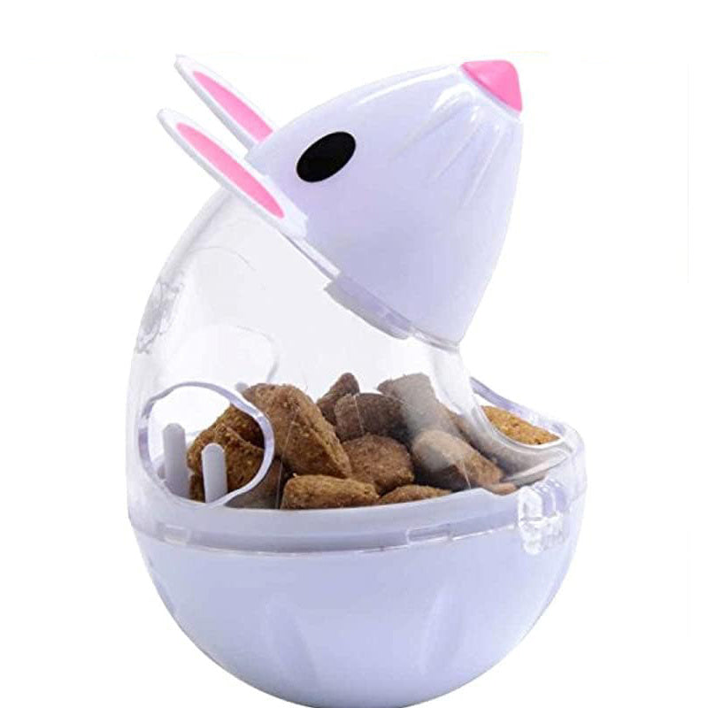 Cat Food Ball Slow Feed Mice Tumbler Shaped Pet Treat Ball Cat Food Toy Ball Pet Food Ball Cat Feeder