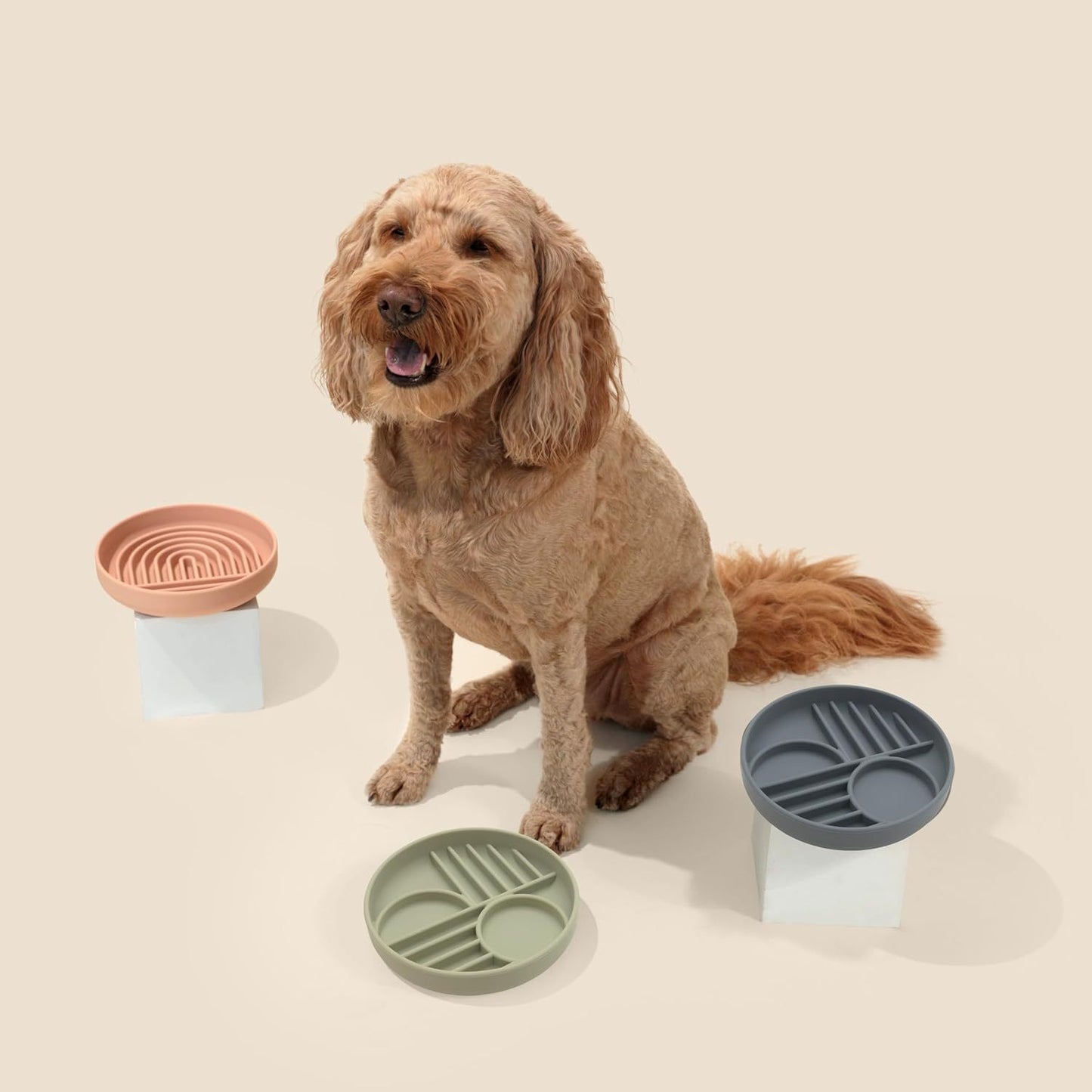 The Slowdown Bowl Silicone Slow Feeder For Dogs Puppies Slow Eating Modern Lick Mat Design Reduces Gulping Dishwasher Fit For All Breed Mealtime Challenge