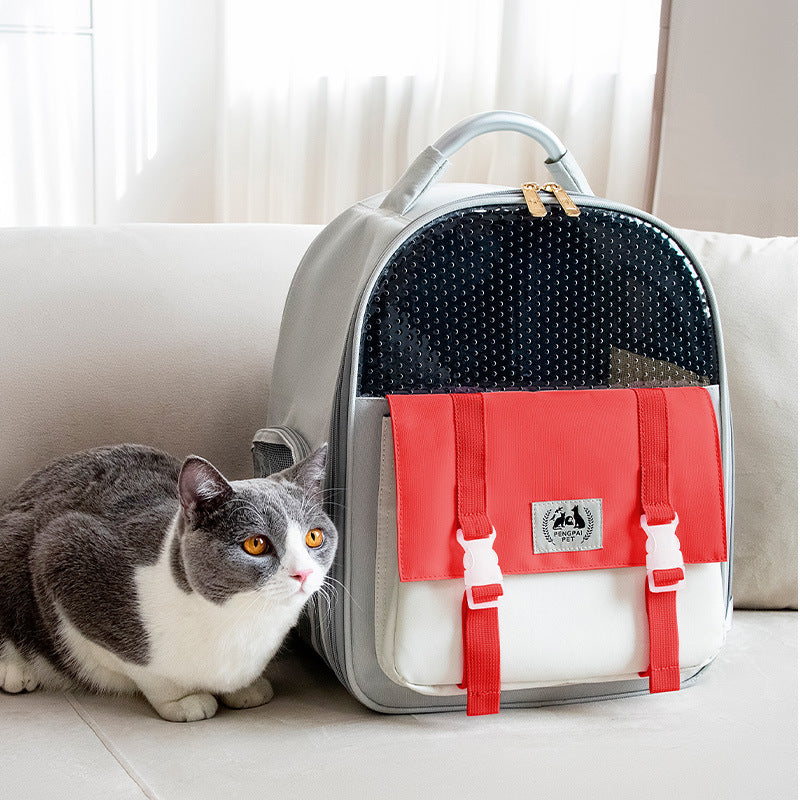 Sac à dos portable et pliable pour chat et chien de grande capacité