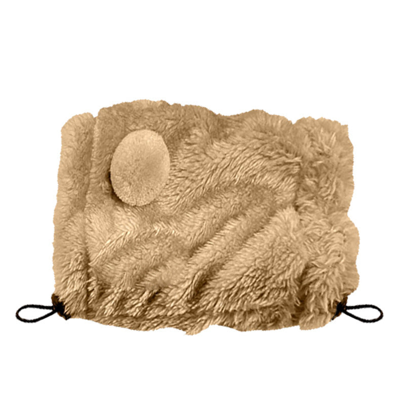 Chapeau réglable pour animaux de compagnie, mignon, avec boule de fourrure, couvre-chef en peluche, chapeau pour chat, thermique et coupe-vent