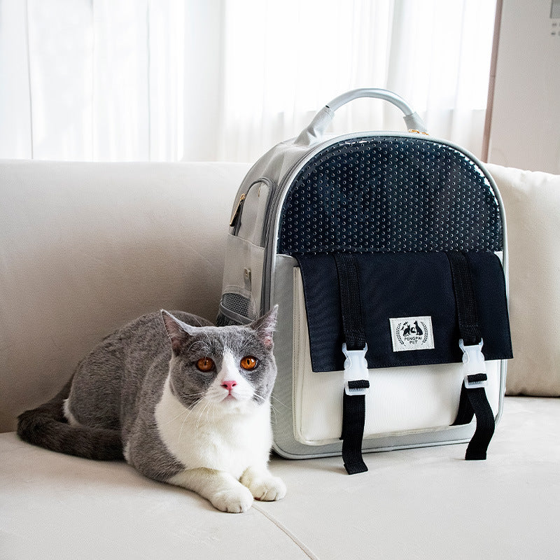 Sac à dos portable et pliable pour chat et chien de grande capacité