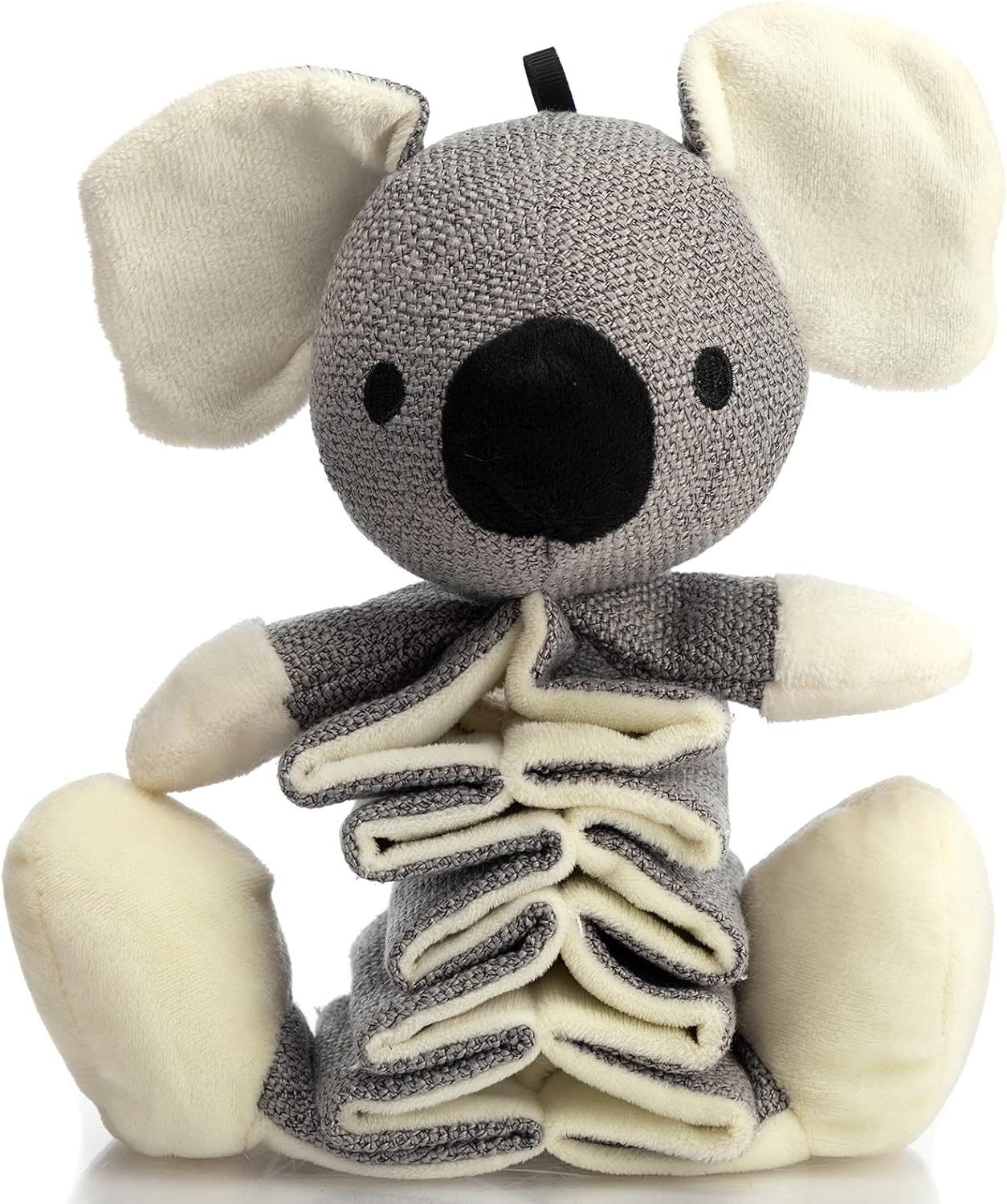 Juguetes para perros Hollypet, juguete chirriante, animal de peluche parcial con papel arrugado, alivia el aburrimiento para perros pequeños, medianos y grandes, koala gris