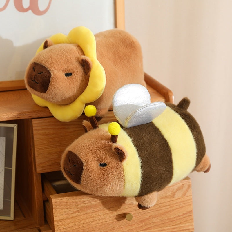 Bee Toast Transformation Lying Capabala Plush Doll Toast Capybara