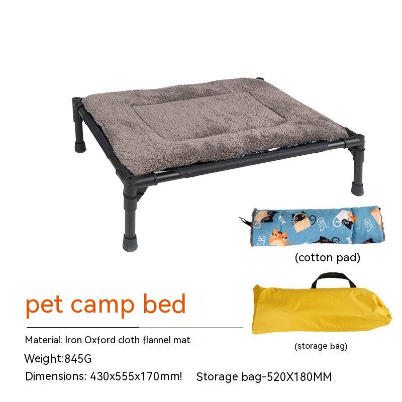 Cama plegable para mascotas para acampar extraíble