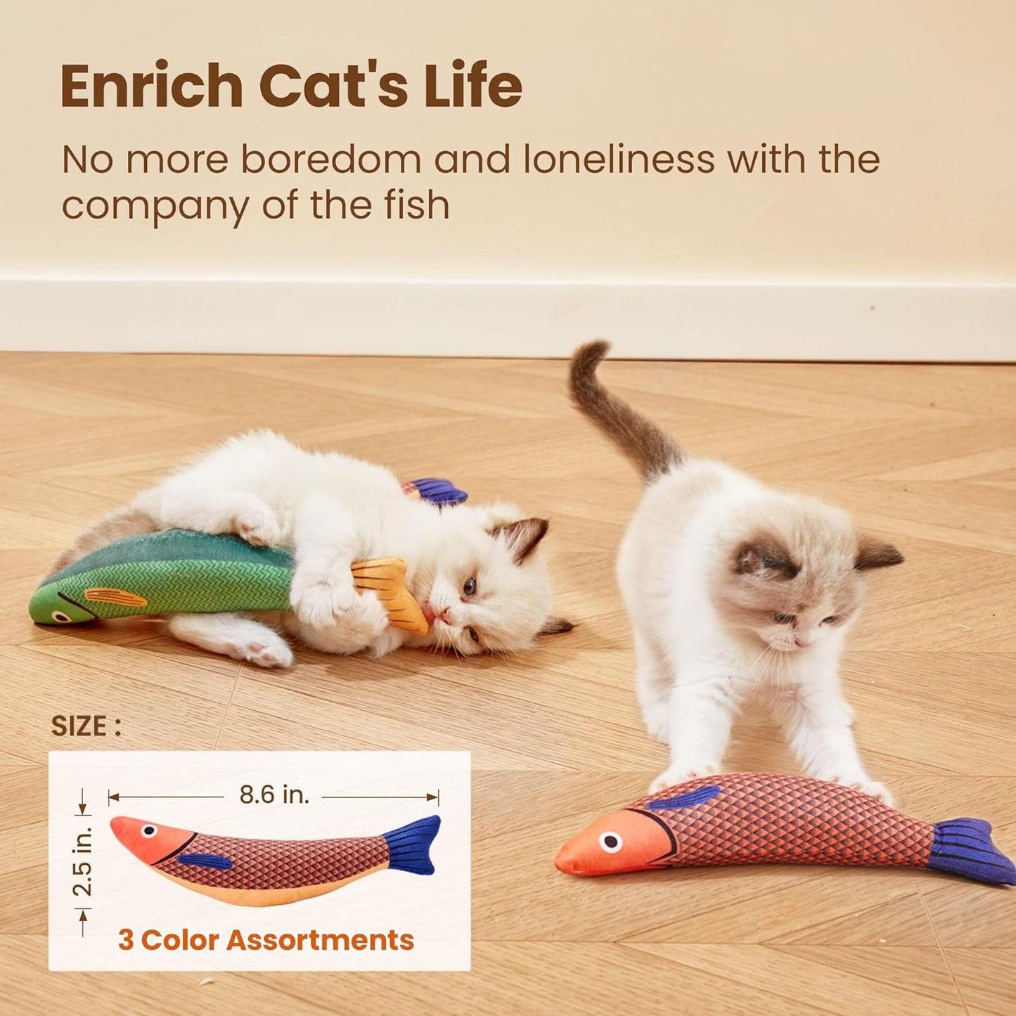 Juguetes para gatos con forma de pez saurio, hierba gatera, juguetes con sonido arrugado, suaves y duraderos, juguetes interactivos para gatos que hacen patadas en interiores, para hacer ejercicio con gatitos de todas las razas