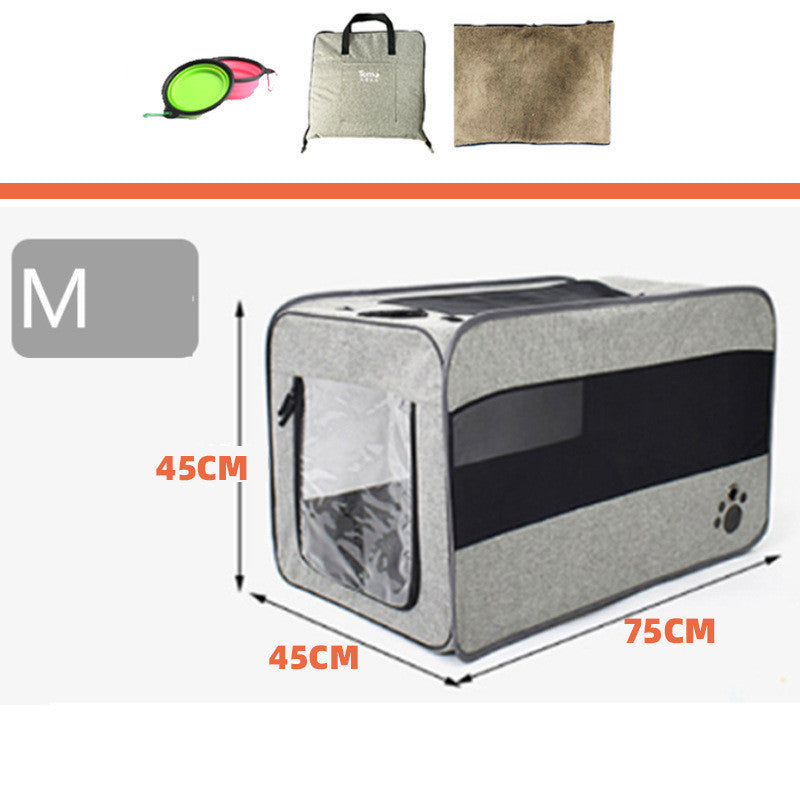 Bolsa de viaje para mascotas, bolsa portátil para mascotas, bolsa de tela plegable para mascotas, bolsa de transporte de viaje para jaula para mascotas con cremalleras de seguridad de bloqueo