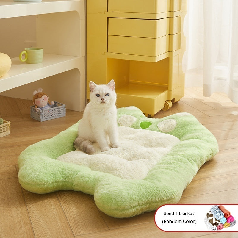 Tapis de lit universel pour chat, doublé de polaire épaisse