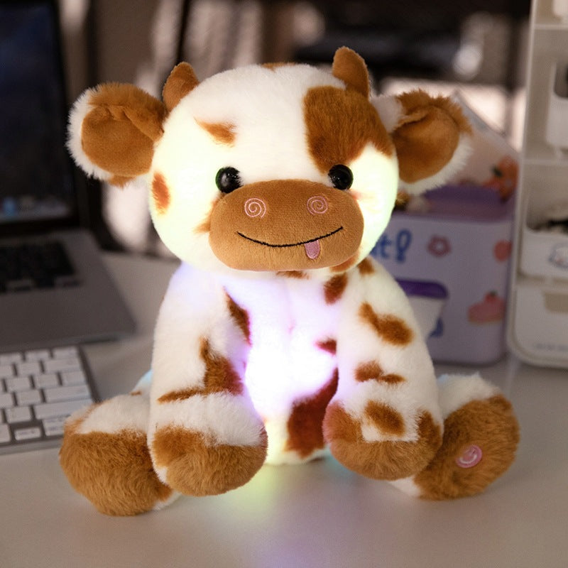 Colorido deslumbrante lindo luminoso ganado lechero muñeca juguetes de peluche