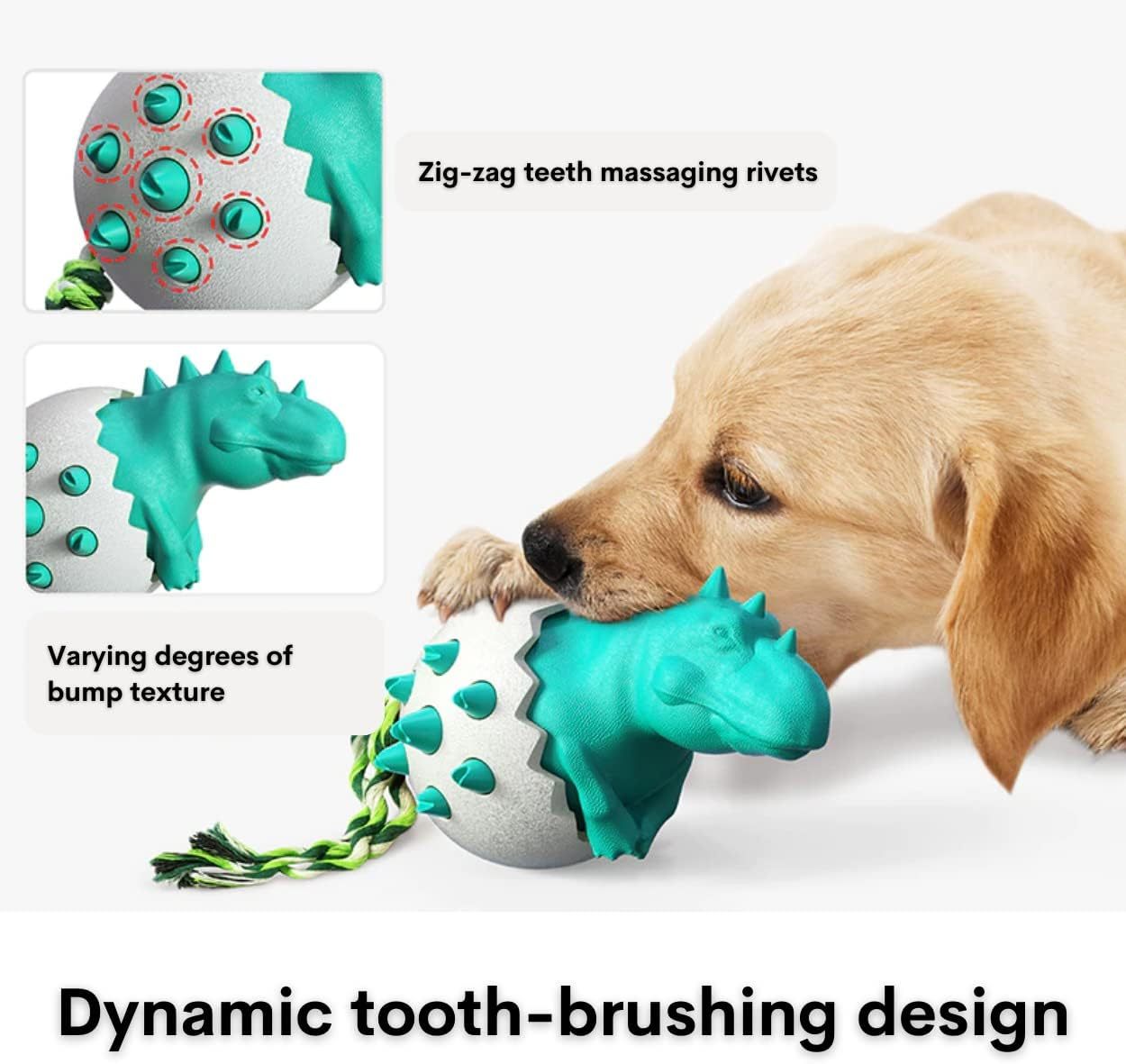 Juguete para la dentición de perros, juguete masticable de goma duradero para masticadores agresivos, juguete interactivo para buscar perros con cuerda