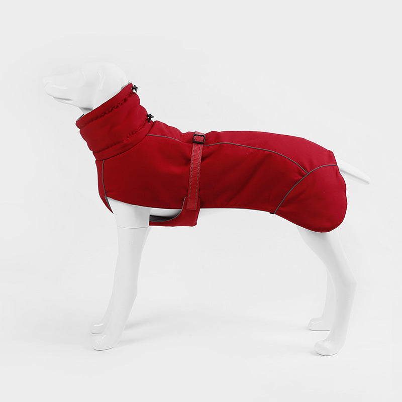 Ropa para perros acolchada reflectante protectora acolchada con vientre cálido y suave