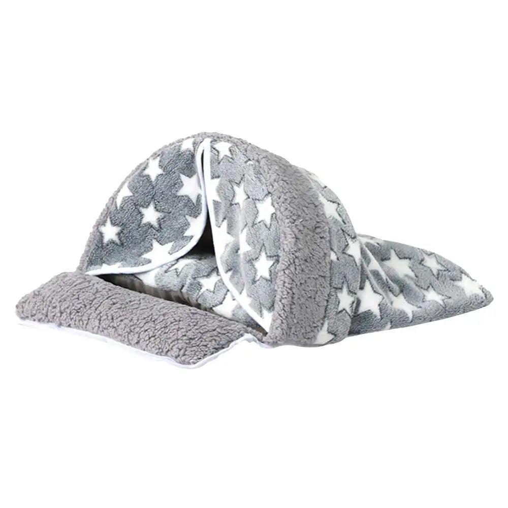 Cat Winter Sleeping Bag Cozy Arch-Shaped Burrowing Cat Bed Snuggle Sack  Washable Cat Tent Covered Cat Bed Enclosed For