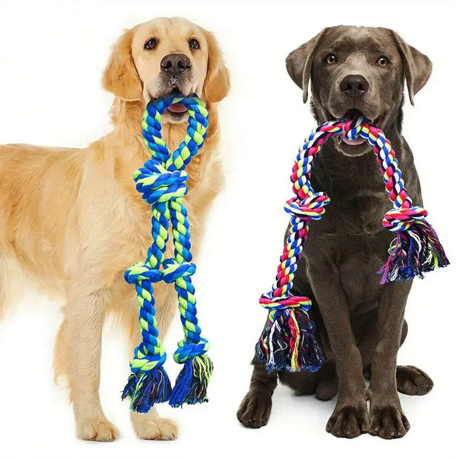 Jouets pour chiens en corde robuste pour grandes races Santé dentaire Mâcher et jeu de tir à la corde interactif Fournitures pour animaux de compagnie