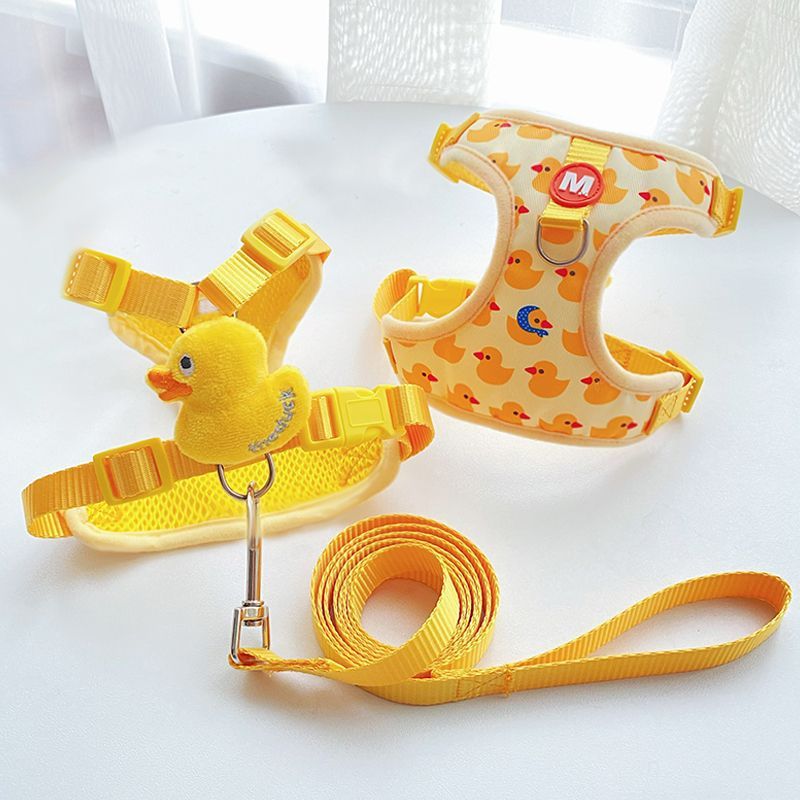 Traction Rope For Cats Special Yellow Duck Traction Vest High Value Anti Breakage Adjustable For Walking