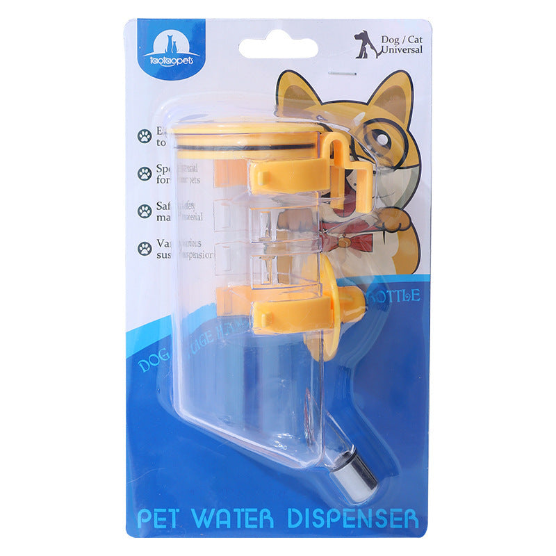 No Drip Dog Kennel Water Bottle Dispenser For Crate, Dripless Pet Drinking Fountains Kettle With Automatically Feeding Water Hanging Cage Automatic Small Pet Food Bowl Water Bottle Dispenser