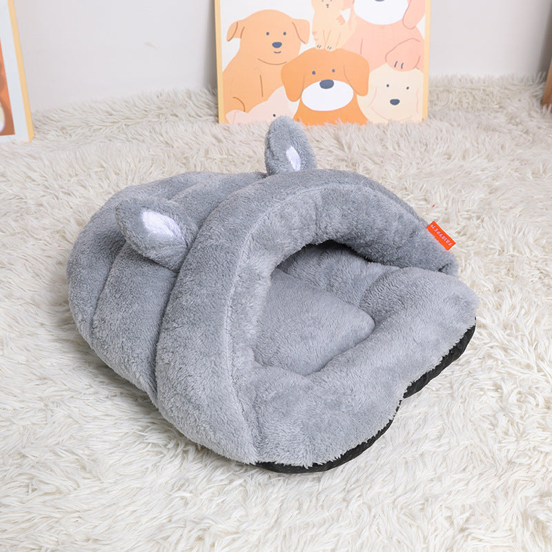 Pet Dog Cat Cave  Bed Basket House Kitten Soft Cozy Indoor Cushion Kennel Warm Nest