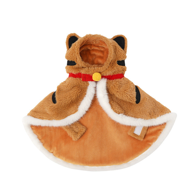 Cape Thickened Cloak Small Dog Plush Cloak