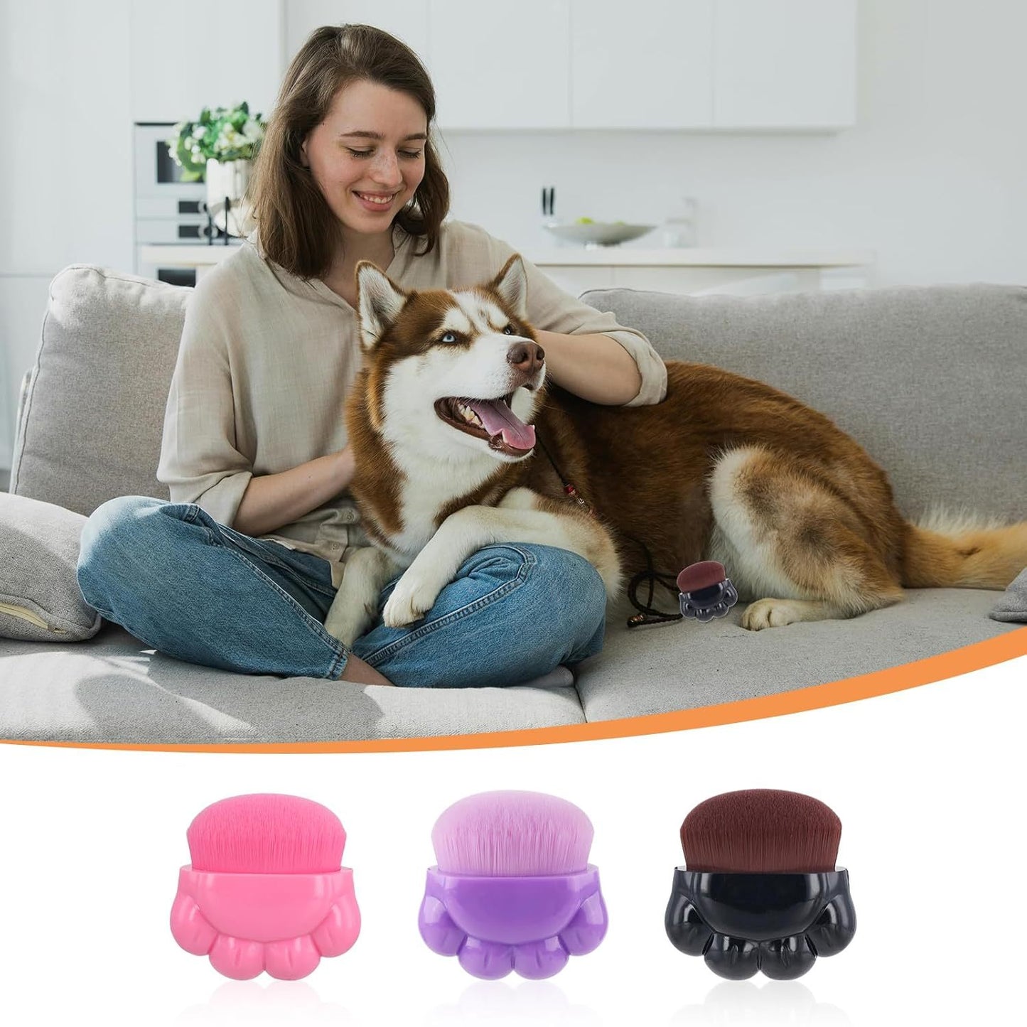 Lot de 3 brosses à baume pour pattes de chien, brosse à baume pour pattes d'animaux de compagnie, brosse à baume pour pattes de chiot, brosse de soin de la peau pour chien, brosse à crème au beurre pour le nez des pattes de chien et de chat