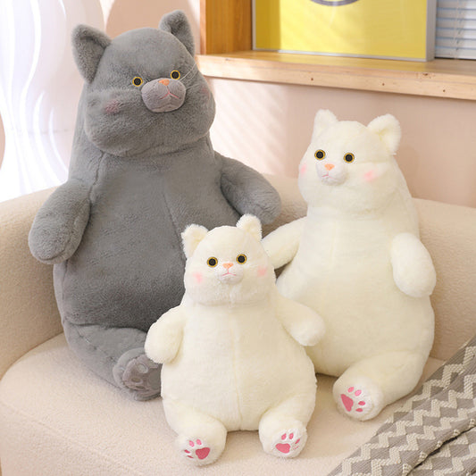 Cute Lazy Big White Cat Plush Toy