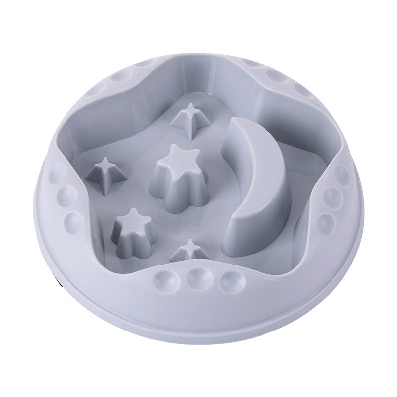 A Moon Star Wings Pet Slow Food Bowl Large Capacity Feeding Water Dog Bowl Dog Dinner Plate Pet Bowl