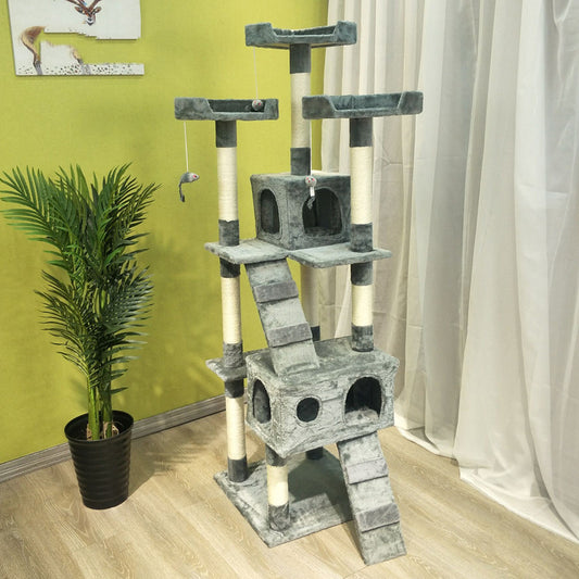 Grand cadre d'escalade pour chat, jouet, colonne de saisie, griffe de meulage, plate-forme de saut multicouche