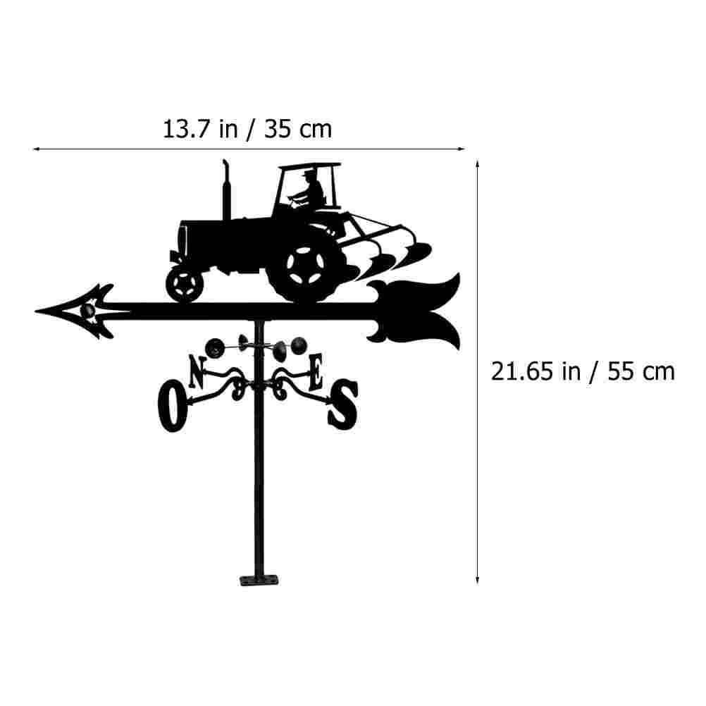 Tractor Iron Silhouette Weathervane Garden Roof