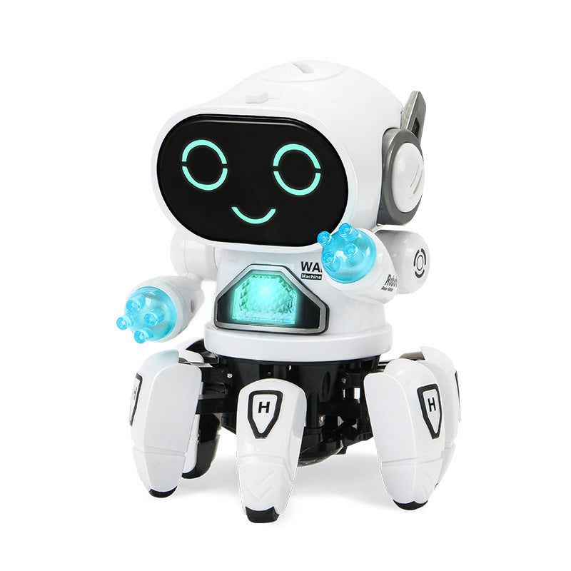 Robot eléctrico de rock, música, luz, robot automático que camina, se balancea y baila, juguetes para niños