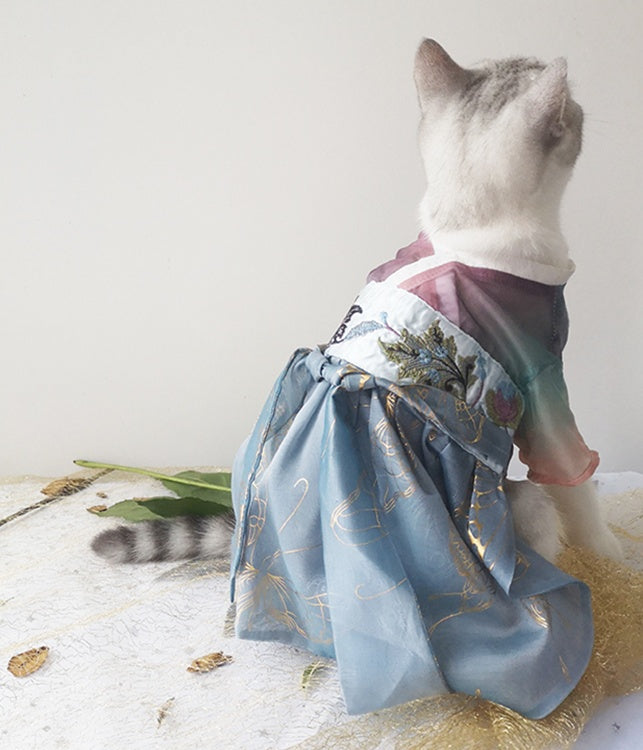 Spring Breeze Cat Hanfu ropa antigua pérdida de cabello sección delgada