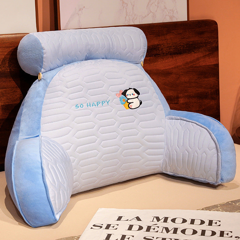 Summer Cartoon Latex Ice Silk Lumbar Support Pillow Cool Feeling Doudou Classroom Long Sitting Waist Support