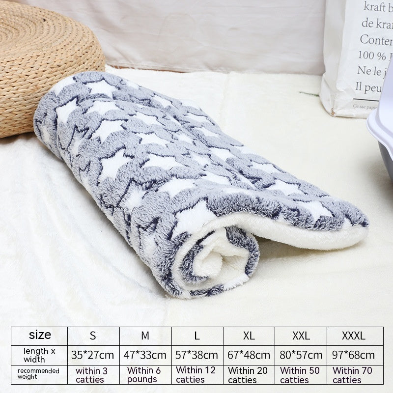 Winter Pet Mat Cat Nest Flannel Kennel Blanket Cat Pad Pet Bed