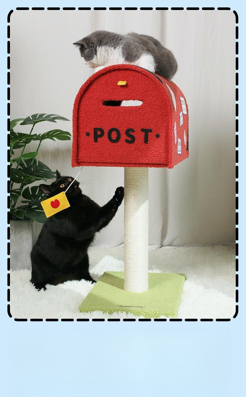 Boîte aux lettres cadre d'escalade pour chat, colonne en Sisal, jouet pour chat, nid intégré, Double porte, arbres à gratter, fournitures pour animaux de compagnie