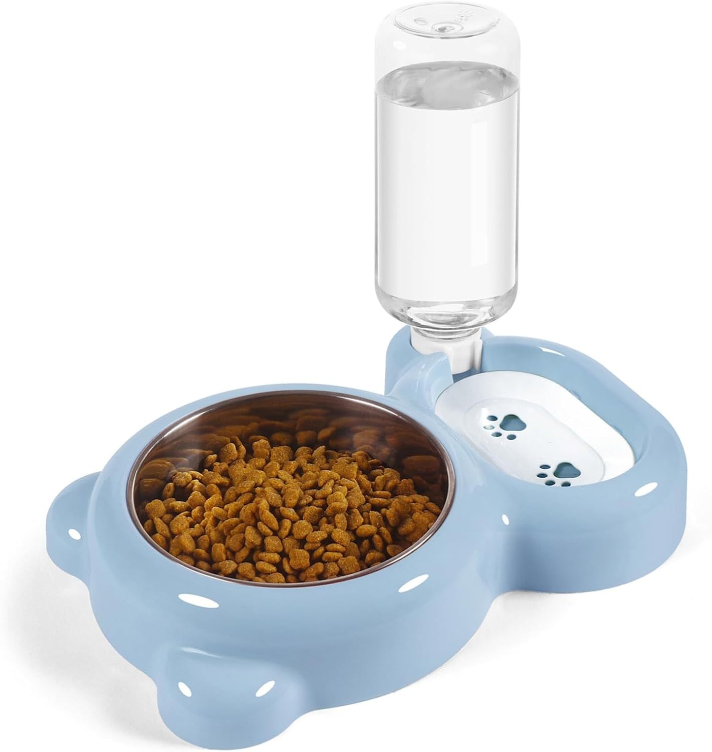 Ensemble de gamelles pour chien et chat avec distributeur d'eau et bol en acier inoxydable pour chats et petits chiens